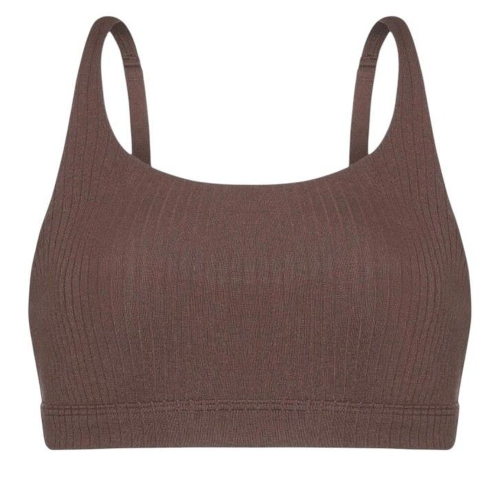 Knix Rib Scoop Bralette Bra Espresso Limited Edition Brown S